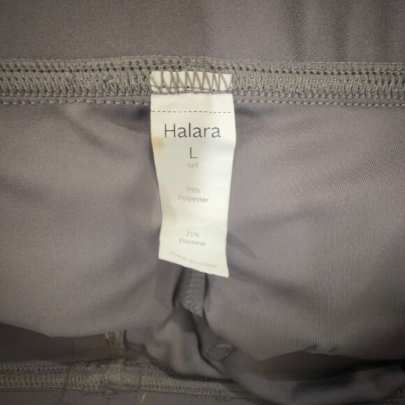 Halara Womens Gray Casual Career Dress Pants Pockets Button Front Stretch L Tall - Picture 3 of 3